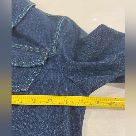 Spanner Jean Jacket Size 4 Embellished With Brooches - Picture 8 of 10